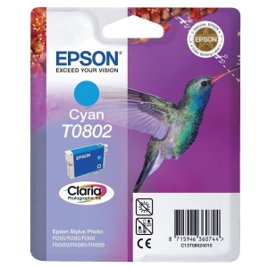 Tusz Epson T0802 niebieski oryginalny [7,4ml]